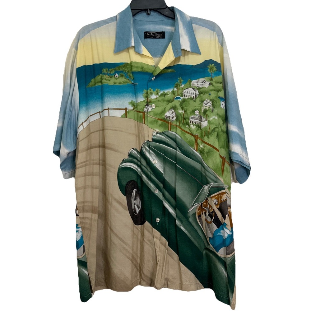 RARE‎ TORI RICHARD VINTAGE CLASSIC CAR OCEAN ISLAND MEN SIZE XXL